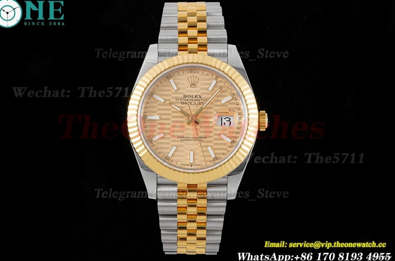 King 126333 VR3235 YG Datejust Gold SS Jubilee 904L 41mm Stk 0417